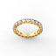 18K Gold Low Dome Basket Diamond Eternity Ring