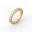 18K Gold Low Dome Basket Diamond Eternity Ring