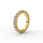 18K Gold Low Dome Basket Diamond Eternity Ring