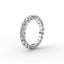 18K Gold Low Dome Basket Diamond Eternity Ring