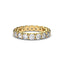 18K Gold Low Dome Basket Diamond Eternity Ring