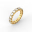 18K Gold Low Dome Basket Diamond Eternity Ring