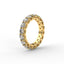 18K Gold Low Dome Basket Diamond Eternity Ring