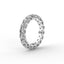 18K Gold Low Dome Basket Diamond Eternity Ring