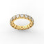 18K Gold Low Dome Basket Diamond Eternity Ring