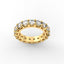 18K Gold Low Dome Basket Diamond Eternity Ring