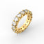 18K Gold Low Dome Basket Diamond Eternity Ring
