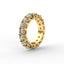 18K Gold Low Dome Basket Diamond Eternity Ring