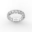 18K Gold Low Dome Basket Diamond Eternity Ring