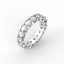 18K Gold Low Dome Basket Diamond Eternity Ring