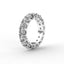 18K Gold Low Dome Basket Diamond Eternity Ring