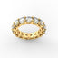 18K Gold Low Dome Basket Diamond Eternity Ring