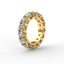 18K Gold Low Dome Basket Diamond Eternity Ring
