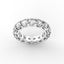 18K Gold Low Dome Basket Diamond Eternity Ring
