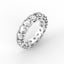 18K Gold Low Dome Basket Diamond Eternity Ring