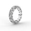 18K Gold Low Dome Basket Diamond Eternity Ring