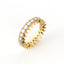 18K Gold Pear Cut Diamond Eternity Ring