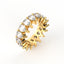 18K Gold Pear Cut Diamond Eternity Ring