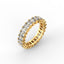 18K Gold Radiant Cut Diamond Eternity Ring