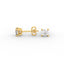 18K Gold Four Prong Round Brilliant Diamond Stud Earrings