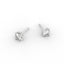 18K Gold Four Prong Round Brilliant Diamond Stud Earrings