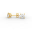 18K Gold Four Prong Round Brilliant Diamond Stud Earrings