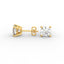 18K Gold Four Prong Round Brilliant Diamond Stud Earrings