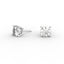 18K Gold Four Prong Round Brilliant Diamond Stud Earrings