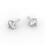 18K Gold Four Prong Round Brilliant Diamond Stud Earrings