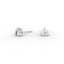 18K Gold Three Prong Martini Round Diamond Earrings
