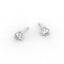 18K Gold Three Prong Martini Round Diamond Earrings