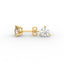 18K Gold Three Prong Martini Round Diamond Earrings