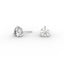 18K Gold Three Prong Martini Round Diamond Earrings