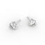 18K Gold Three Prong Martini Round Diamond Earrings