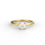 18K Gold Round Cut Diamond Solitaire Engagement Ring 4-Prong