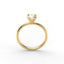 18K Gold Round Cut Diamond Solitaire Engagement Ring 4-Prong