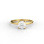 18K Gold Round Cut Diamond Solitaire Engagement Ring 4-Prong