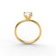 18K Gold Round Cut Diamond Solitaire Engagement Ring 4-Prong