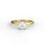18K Gold Round Cut Diamond Solitaire Engagement Ring 4-Prong