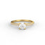 18K Gold Round Cut Diamond French Pavé 1.25mm Engagement Ring 4-Prong