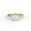 18K Gold Round Cut Diamond French Pavé 1.25mm Engagement Ring 4-Prong