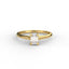18K Gold Emerald Cut Diamond Cathedral Engagement Ring 4-Prong