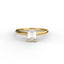 18K Gold Radiant Cut Diamond Cathedral Engagement Ring 4-Prong