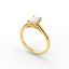 18K Gold Radiant Cut Diamond Cathedral Engagement Ring 4-Prong