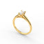 18K Gold Radiant Cut Diamond Cathedral Engagement Ring 4-Prong