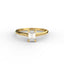 18K Gold Radiant Cut Diamond Cathedral Engagement Ring 4-Prong