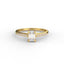 18K Gold Radiant Cut Diamond Cathedral Pavé 1.5mm Engagement Ring 4-Prong