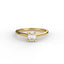 18K Gold Oval Cut Diamond Cathedral Engagement Ring 4-Prong