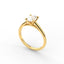 18K Gold Oval Cut Diamond Cathedral Engagement Ring 4-Prong