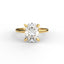 18K Gold Oval Cut Diamond Cathedral Engagement Ring 4-Prong